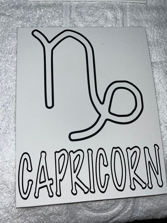 Pre Drawn Canvas - Capricorn