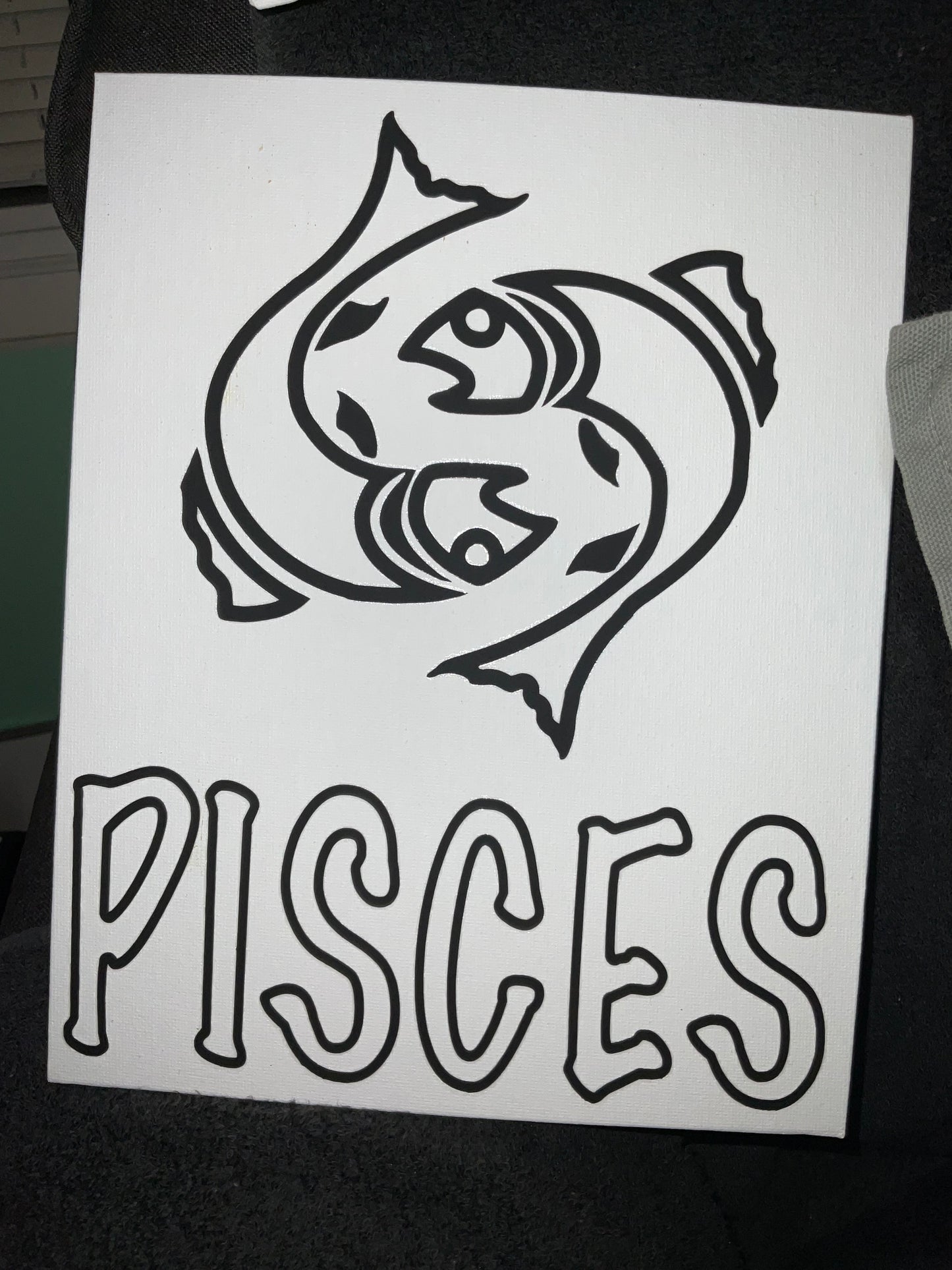 Pre Drawn Canvas - Pisces, fish