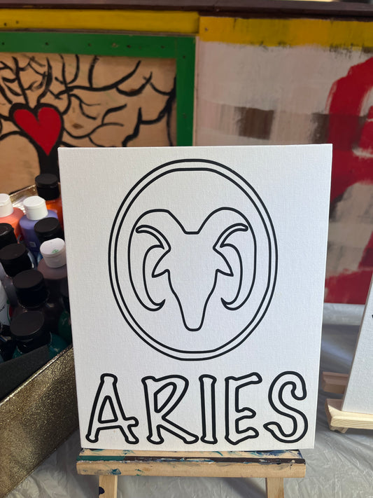 Pre Drawn Canvas - Aries